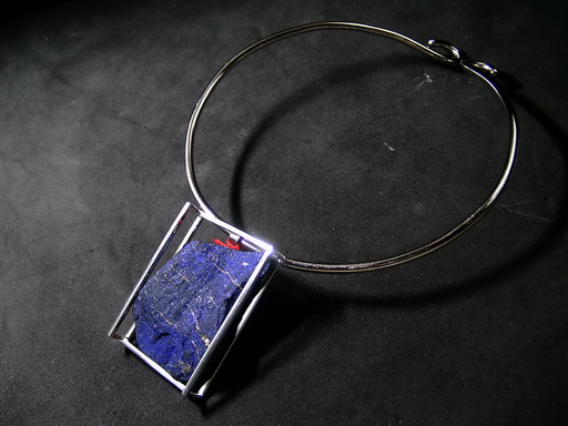 Silver Necklace With Natural Stone